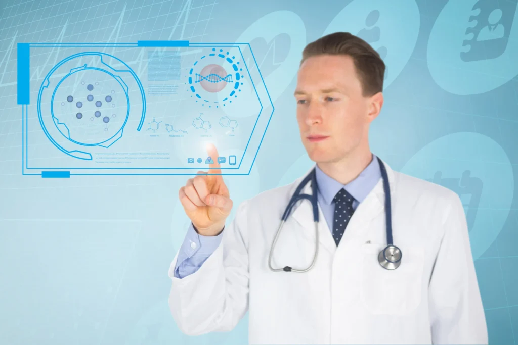 futuristic concept of digital medical services